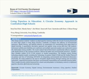 Screenshot of article: Going Paperless in Education: A Circular Economy Approach in Cambodian High Schools